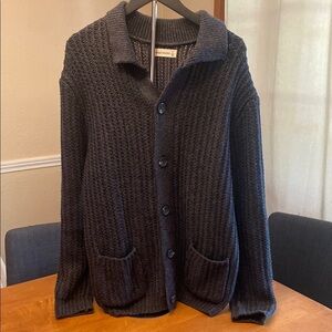 Men's Classic Black Knit Cardigan